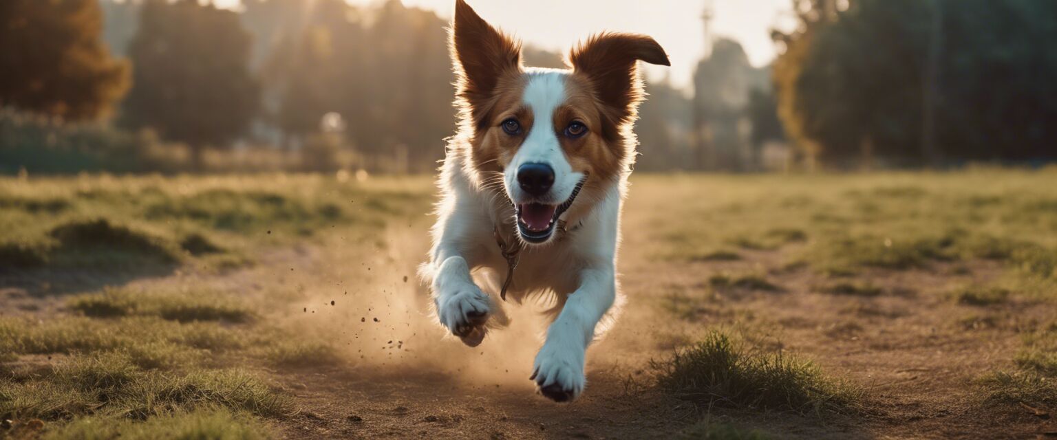 Dog playing fetch