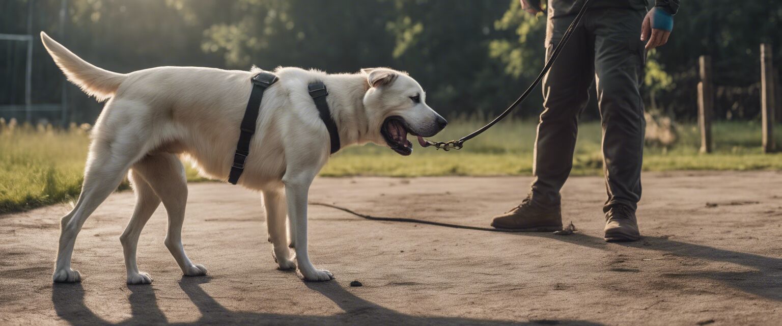 Dog training session