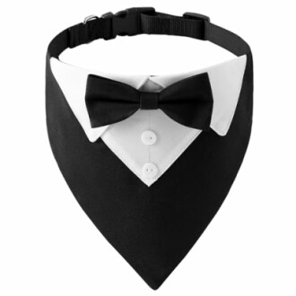 ADOGGYGO Formal Dog Tuxedo Wedding Dog Bandana Collar