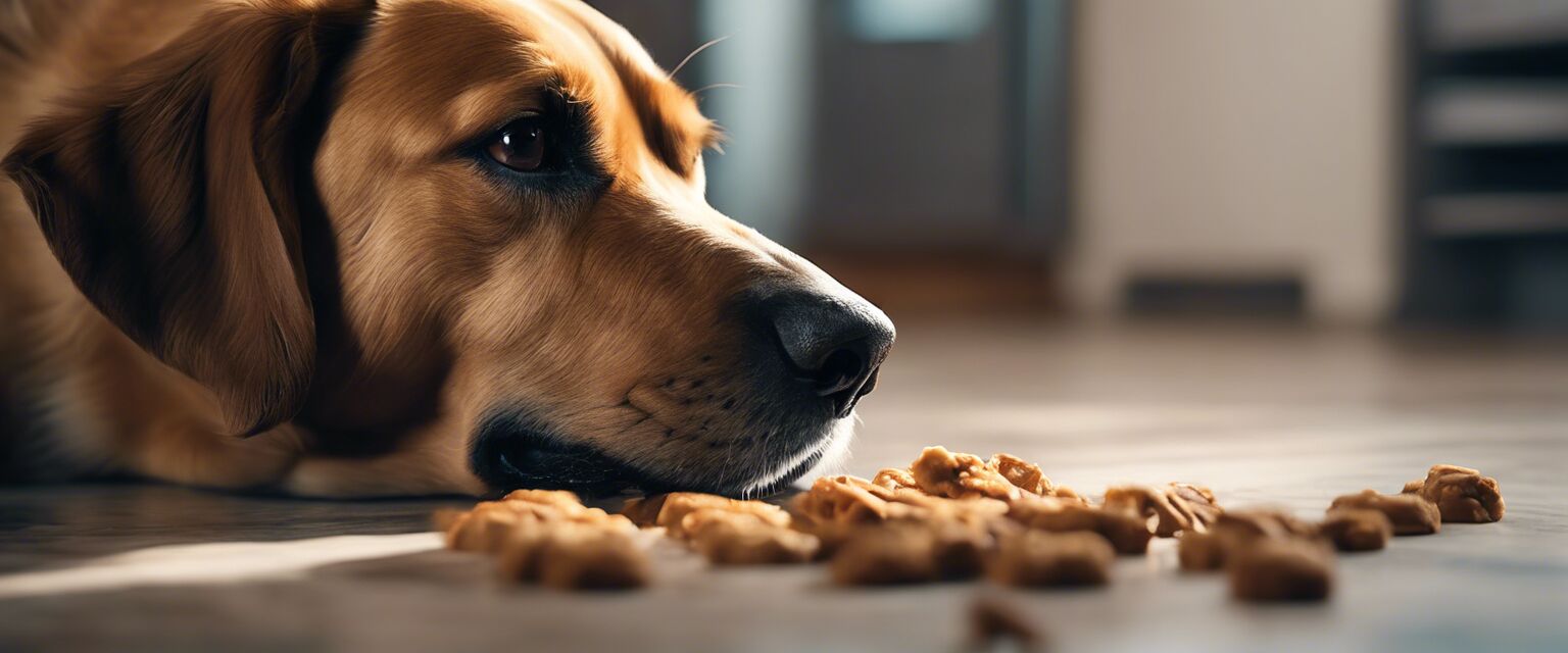 Dog with treats