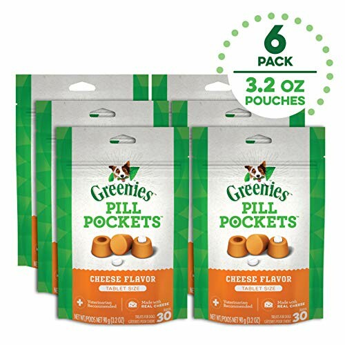 Greenies Pill Pockets cheese flavor for pets, 6-pack of 3.2 oz pouches