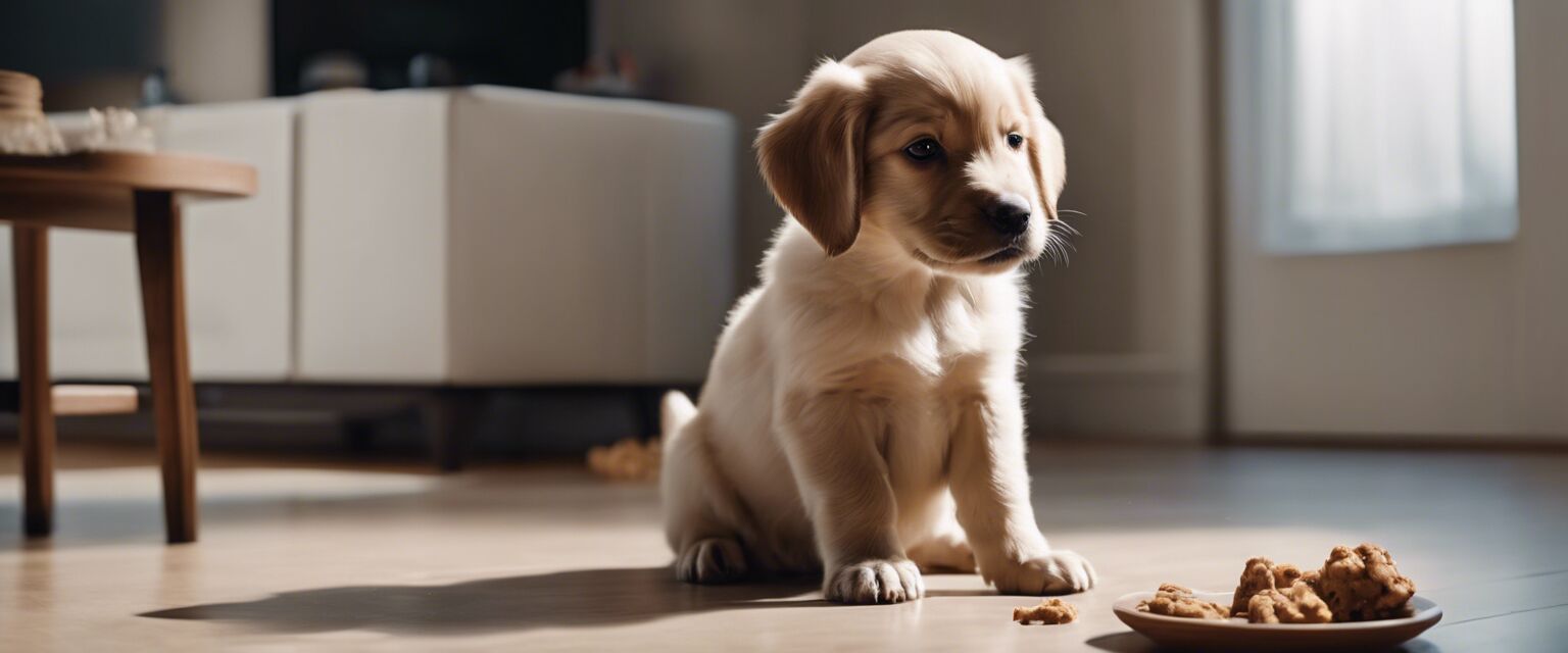 Puppy training session