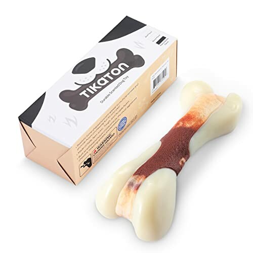 Tikaton dog chew toy and packaging