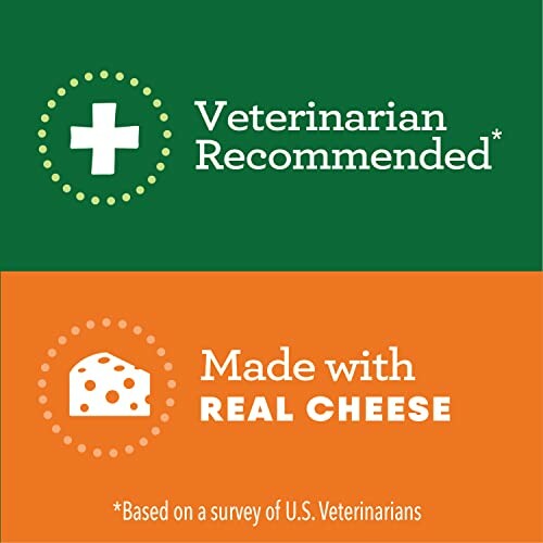 Veterinarian recommended; Made with real cheese.